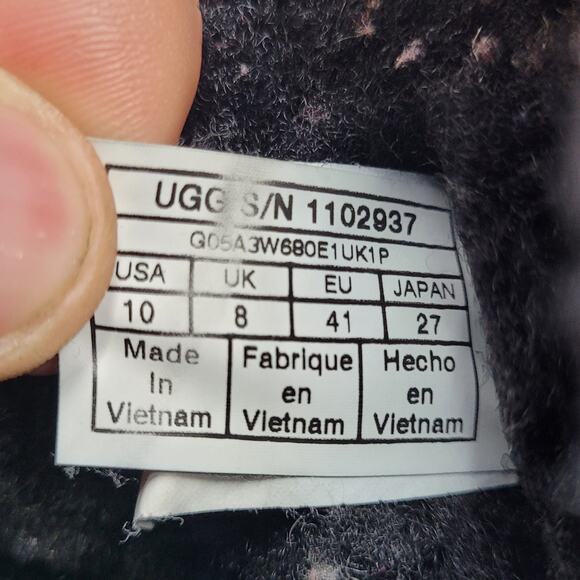 UGG Australia BAILEY BOW II SUEDE SHEEPSKIN Black BOOTS Slippers 1102937 SZ 10 - Picture 9 of 11